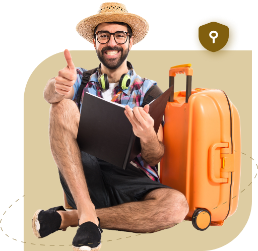 Man with luggage